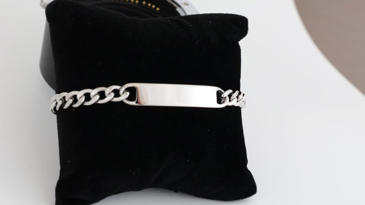 Stainless steel men bar bracelet