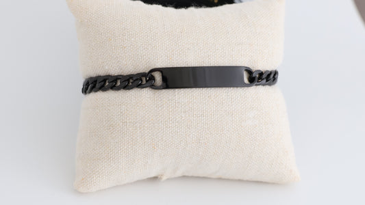Stainless steel men bar bracelet