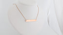 Stainless steel Bar pendant with necklace