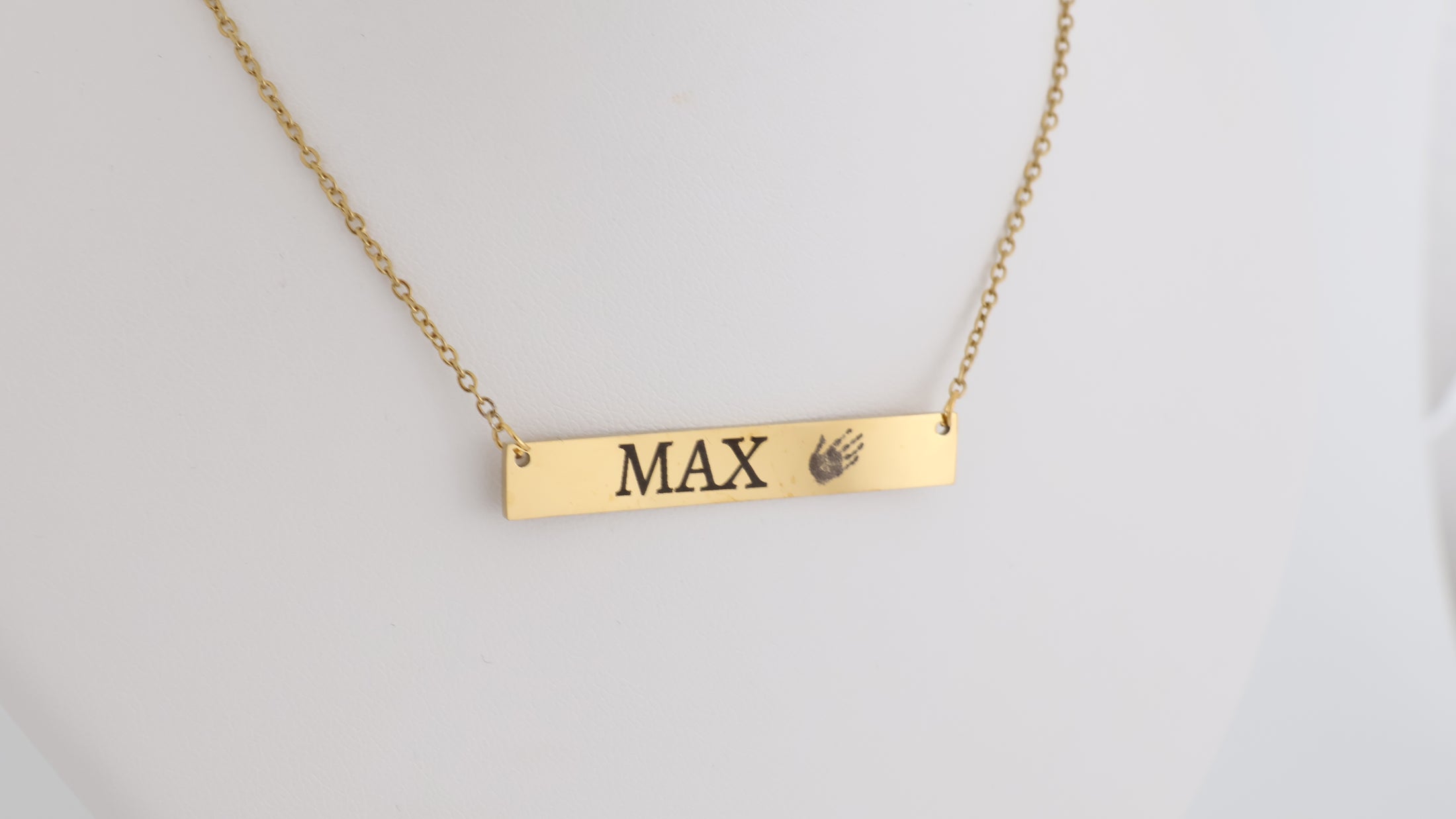 Stainless steel Bar pendant with necklace