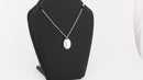 Stainless steel oval pendant with necklace