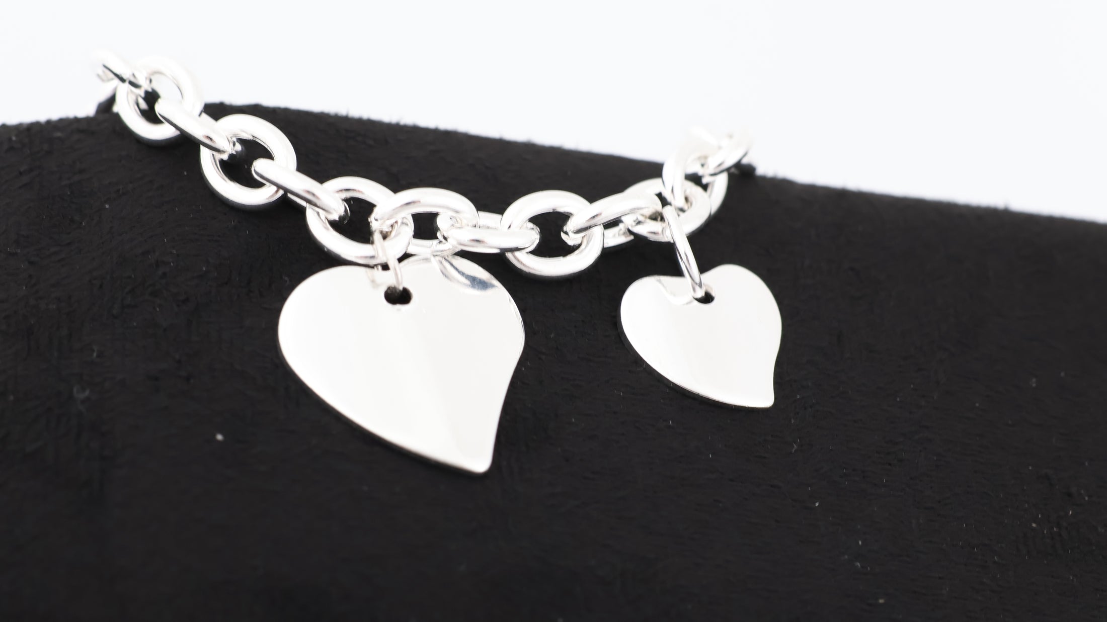 Silver 2 heart bracelet