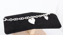Silver 2 heart bracelet