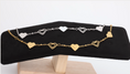 Load image into Gallery viewer, Stainless steel 5 heart 3 engravable heart bracelet
