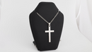 Stainless steel big cross pendant with necklace