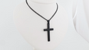 Stainless steel big cross pendant with necklace
