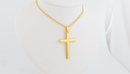 Stainless steel big cross pendant with necklace