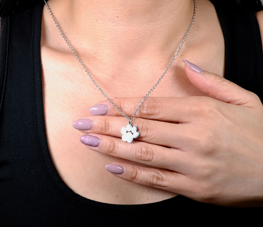 Stainless steel paw pendant with necklace